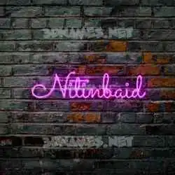 nitinbaid in Pink Neon style - 3D name wallpaper