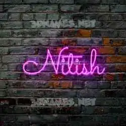 nitish in Pink Neon style - 3D name wallpaper