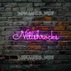 nitishrocks in Pink Neon style - 3D name wallpaper