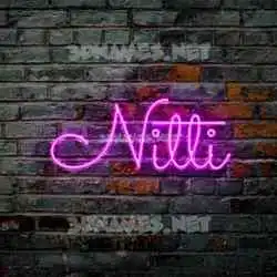 nitti in Pink Neon style - 3D name wallpaper