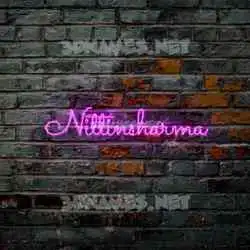 nittinsharma in Pink Neon style - 3D name wallpaper