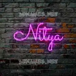 nitya in Pink Neon style - 3D name wallpaper