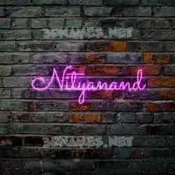 nityanand in Pink Neon style - 3D name wallpaper