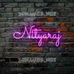 nityaraj in Pink Neon style - 3D name wallpaper