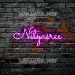 nityasree in Pink Neon style - 3D name wallpaper