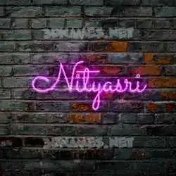 nityasri in Pink Neon style - 3D name wallpaper