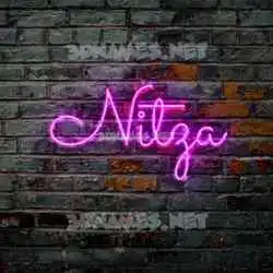 nitza in Pink Neon style - 3D name wallpaper