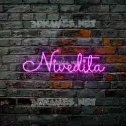 nivedita in Pink Neon style - 3D name wallpaper