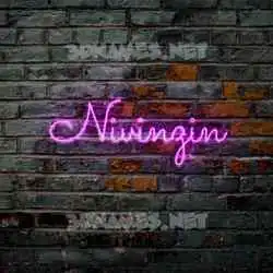 nivinzin in Pink Neon style - 3D name wallpaper