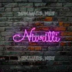 nivritti in Pink Neon style - 3D name wallpaper