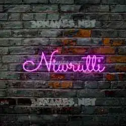 niwrutti in Pink Neon style - 3D name wallpaper