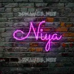 niya in Pink Neon style - 3D name wallpaper