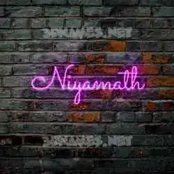 niyamath in Pink Neon style - 3D name wallpaper
