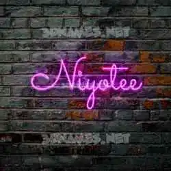 niyotee in Pink Neon style - 3D name wallpaper