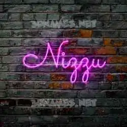 nizzu in Pink Neon style - 3D name wallpaper