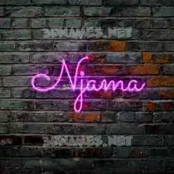 njama in Pink Neon style - 3D name wallpaper