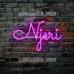 njeri in Pink Neon style - 3D name wallpaper