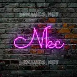 nkc in Pink Neon style - 3D name wallpaper