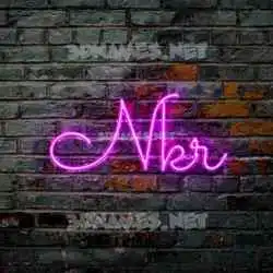 nkr in Pink Neon style - 3D name wallpaper