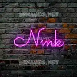 nmk in Pink Neon style - 3D name wallpaper