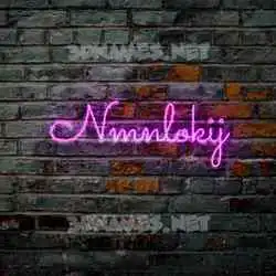 nmnlokij in Pink Neon style - 3D name wallpaper
