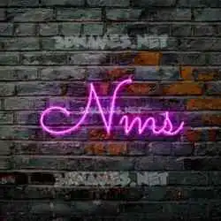 nms in Pink Neon style - 3D name wallpaper