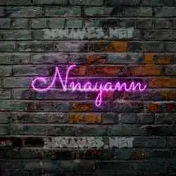 nnayann in Pink Neon style - 3D name wallpaper