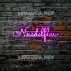 nnedelflow in Pink Neon style - 3D name wallpaper