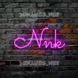 nnk in Pink Neon style - 3D name wallpaper
