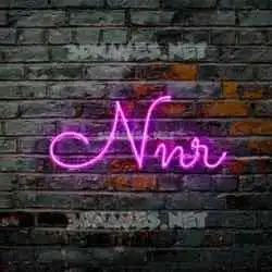nnr in Pink Neon style - 3D name wallpaper