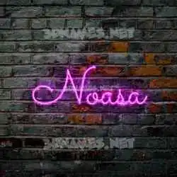 noasa in Pink Neon style - 3D name wallpaper