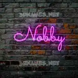 nobby in Pink Neon style - 3D name wallpaper