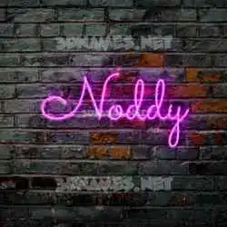 noddy in Pink Neon style - 3D name wallpaper