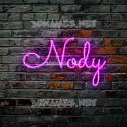 nody in Pink Neon style - 3D name wallpaper
