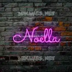 noella in Pink Neon style - 3D name wallpaper