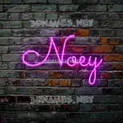 noey in Pink Neon style - 3D name wallpaper