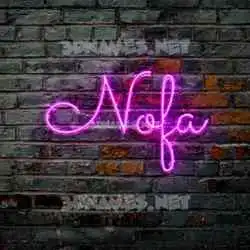 nofa in Pink Neon style - 3D name wallpaper