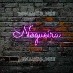 nogueira in Pink Neon style - 3D name wallpaper