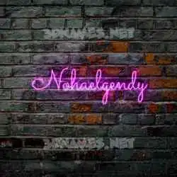 nohaelgendy in Pink Neon style - 3D name wallpaper