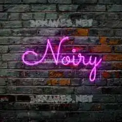 noiry in Pink Neon style - 3D name wallpaper