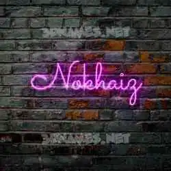 nokhaiz in Pink Neon style - 3D name wallpaper