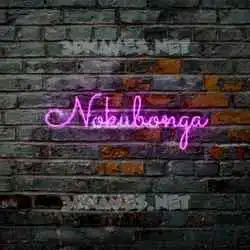 nokubonga in Pink Neon style - 3D name wallpaper
