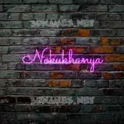 nokukhanya in Pink Neon style - 3D name wallpaper