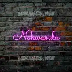 nokwanda in Pink Neon style - 3D name wallpaper