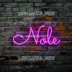nole in Pink Neon style - 3D name wallpaper