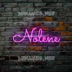 nolene in Pink Neon style - 3D name wallpaper