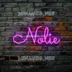 nolie in Pink Neon style - 3D name wallpaper