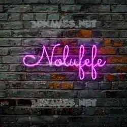 nolufefe in Pink Neon style - 3D name wallpaper