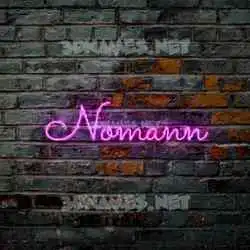 nomann in Pink Neon style - 3D name wallpaper