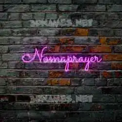 nomaprayer in Pink Neon style - 3D name wallpaper